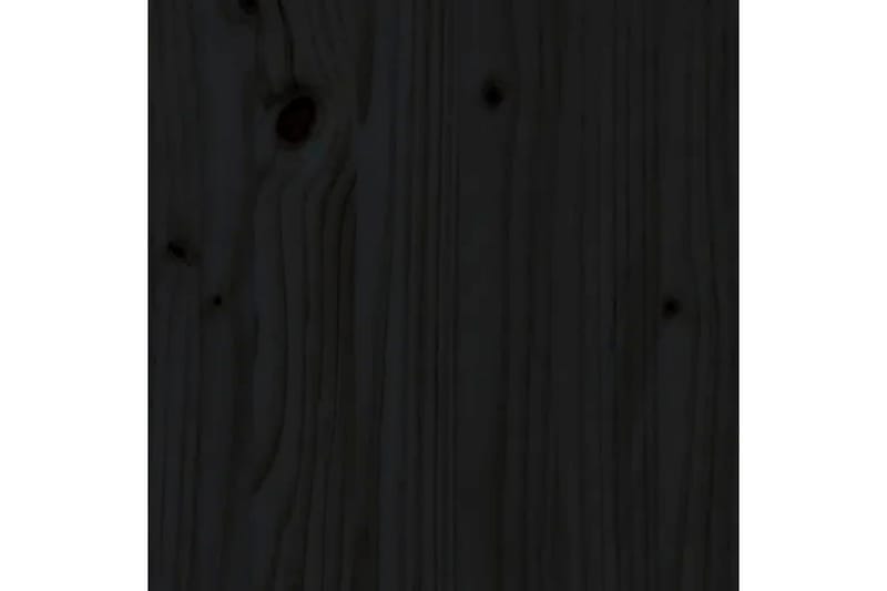 Sengeramme svart heltre furu 140x200 cm - Svart - Sengeramme & sengestamme