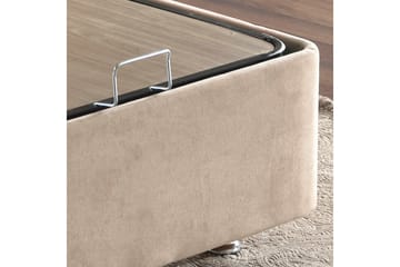 Sengeramme Tizapan med Sengegavl 140x190 cm - Lysebrun - Møbler - Senger - Sengeramme & sengestamme