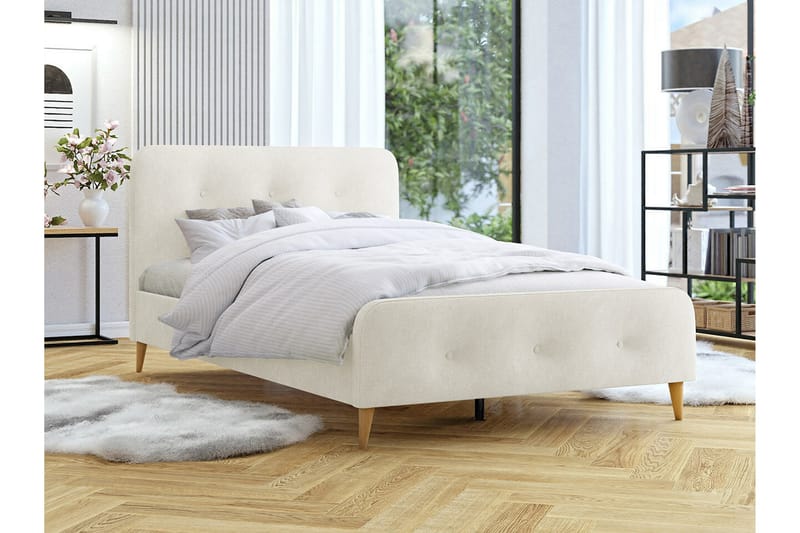 Sengestamme Montrase 160x200 cm - Cream - Møbler - Senger - Sengeramme & sengestamme