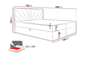 Sengestamme Oberting 120x200 cm - Grønn / brun - Møbler - Senger - Sengeramme & sengestamme