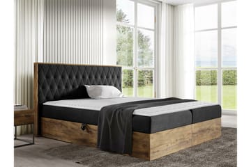 Sengestamme Oberting 180x200 cm - svart/tre - Møbler - Senger - Sengeramme & sengestamme