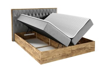 Sengestamme Oberting 180x200 cm - svart/tre - Møbler - Senger - Sengeramme & sengestamme