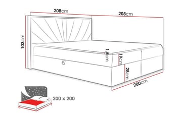 Sengestamme Oberting 200x200 cm - Møbler - Senger - Sengeramme & sengestamme