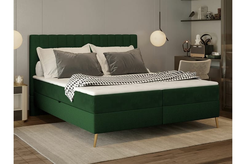 Sengestamme Rathkeale 180x200 cm - Mørkegrønn - Sengeramme & sengestamme