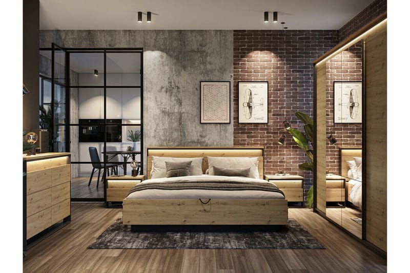 Sengestamme Rathmore 180x200 cm - Svart - Møbler - Senger - Sengeramme & sengestamme