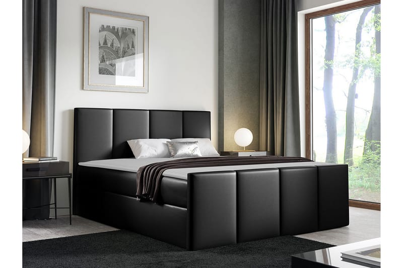 Sengestamme Ripon 160x200 cm - Svart - Møbler - Senger - Sengeramme & sengestamme