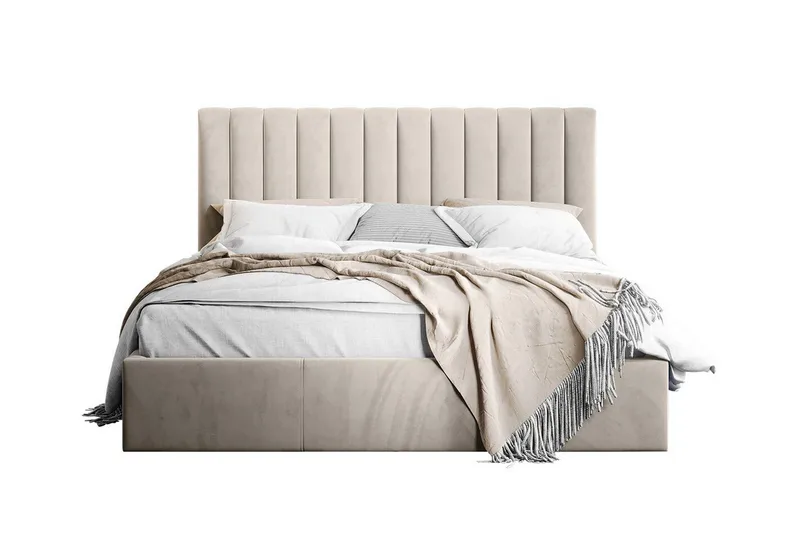 Sengramme Derry med opbevaring 180x200 cm, Beige / Lys