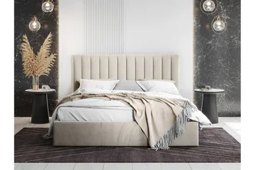 Sengramme Derry med opbevaring 180x200 cm - Beige / Lys - Møbler - Senger - Sengeramme & sengestamme