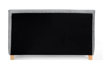 Sennez Sengepakke – Dobbeltseng 160x200 cm i Stoff med Sengegavl + Overmadrass - Grå - Møbler - Senger - Sengeramme & sengestamme
