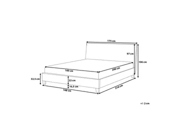 Sennez Sengepakke – Dobbeltseng 160x200 cm i Stoff med Sengegavl + Overmadrass - Grå - Møbler - Senger - Sengeramme & sengestamme