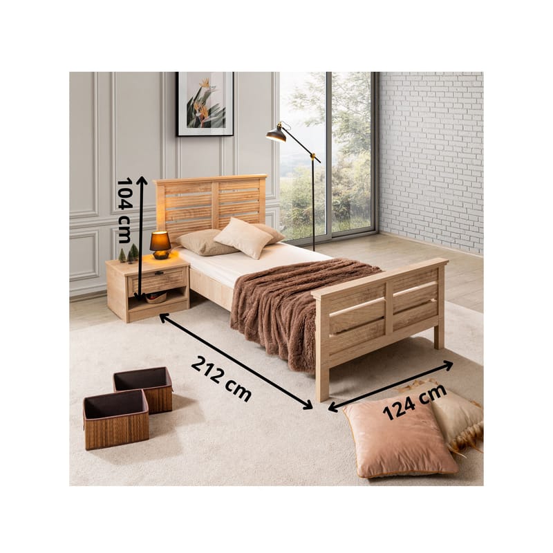 Single Bedstead Homitis - Møbler - Senger - Sengeramme & sengestamme