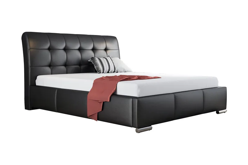 Stavanger Seng med Oppbevaring 140x200, Svart