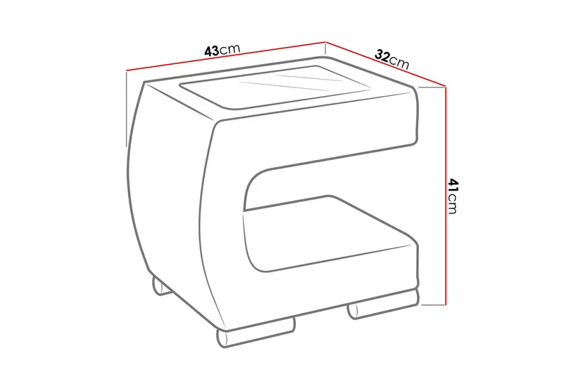 Stavanger Seng med Oppbevaring 180x200 - Svart - Møbler - Senger - Sengeramme & sengestamme