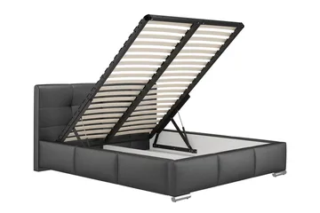 Strandrud Seng 160x200 - Svart - Møbler - Senger - Sengeramme & sengestamme