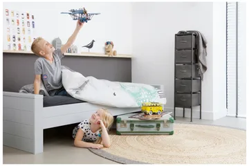 Tenney Sengeramme 90x200 - Lysegrå Furu - Møbler - Senger - Sengeramme & sengestamme