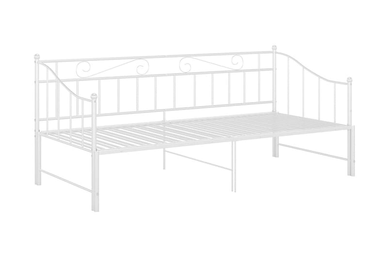 Uttrekkbar ramme til sovesofa hvit metall 90x200 cm - Hvit - Sengeramme & sengestamme