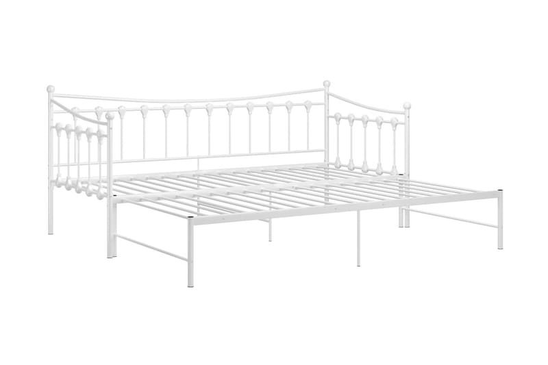 Uttrekkbar ramme til sovesofa hvit metall 90x200 cm - Hvit - Sengeramme & sengestamme
