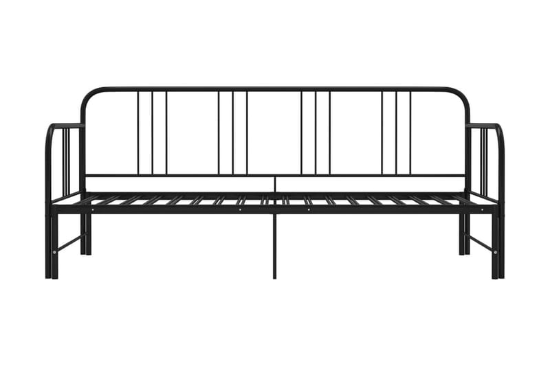 Uttrekkbar ramme til sovesofa svart metall 90x200 cm - Svart - Sengeramme & sengestamme