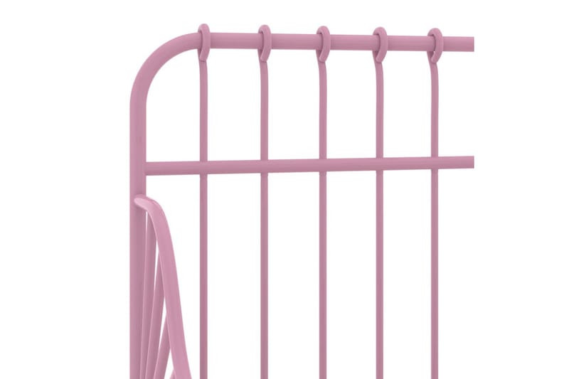 Utvidbar sengeramme rosa metall 80x130/200 cm - Rosa - Sengeramme & sengestamme