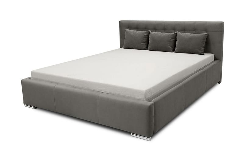 Vento Sengeramme med Oppbevaring 140x200 - Grå - Møbler - Senger - Sengeramme & sengestamme