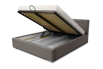 Vento Sengeramme med Oppbevaring 140x200 - Hvit - Møbler - Senger - Sengeramme & sengestamme