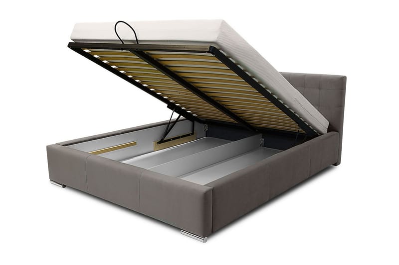 Vento Sengeramme med Oppbevaring 140x200 - Hvit - Møbler - Senger - Sengeramme & sengestamme