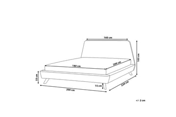 Vienne Dobbeltseng 180 | 200 cm - Svart - Møbler - Senger - Sengeramme & sengestamme