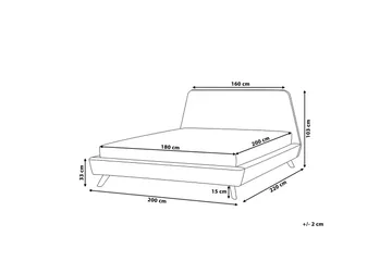 Vienne Dobbeltseng 180 | 200 cm - Svart - Møbler - Senger - Sengeramme & sengestamme