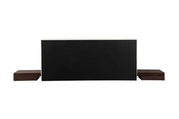 Zen Sengepakke – Dobbeltseng 180x200 cm i Tre og Skinn med Sengegavl + Overmadrass med Fasthetsgrad - Tre|Natur - Møbler - Senger - Sengeramme & sengestamme