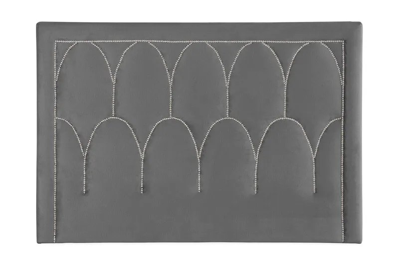 Leva Sengegavl 160cm, Mørkegrå/Fløyel