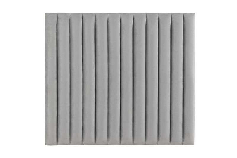 Rakel Sengegavl 140cm, Lysegrå/Fløyel