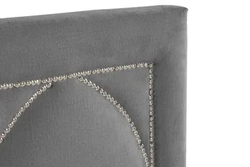 Leva Sengegavl 160cm - Mørkegrå/Fløyel - Møbler - Senger - Sengetilbehør - Sengegavl