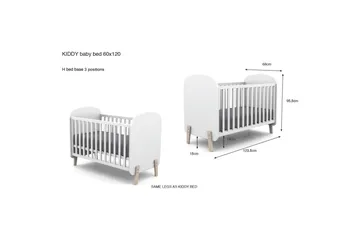 Baby Bed med kommode, stellebord, garderobe, bokhylle Kiddy 2-dører - 2-dører - Møbler - Senger - Sengetilbehør - Oppbevaring til senger