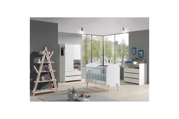 Baby Bed med kommode, stellebord, garderobe, bokhylle Kiddy 2-dører - 2-dører - Møbler - Senger - Sengetilbehør - Oppbevaring til senger