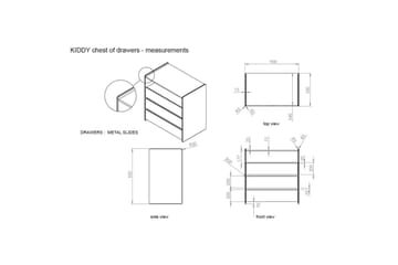 Baby Bed med kommode, stellebord, garderobe, bokhylle Kiddy 2-dører - 2-dører - Møbler - Senger - Sengetilbehør - Oppbevaring til senger