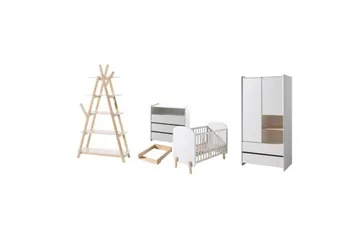 Baby Bed med kommode, stellebord, garderobe, bokhylle Kiddy 2-dører - 2-dører - Møbler - Senger - Sengetilbehør - Oppbevaring til senger