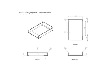 Baby Bed med kommode, stellebord, garderobe, bokhylle Kiddy 3 dører - 3 dører - Møbler - Senger - Sengetilbehør - Oppbevaring til senger