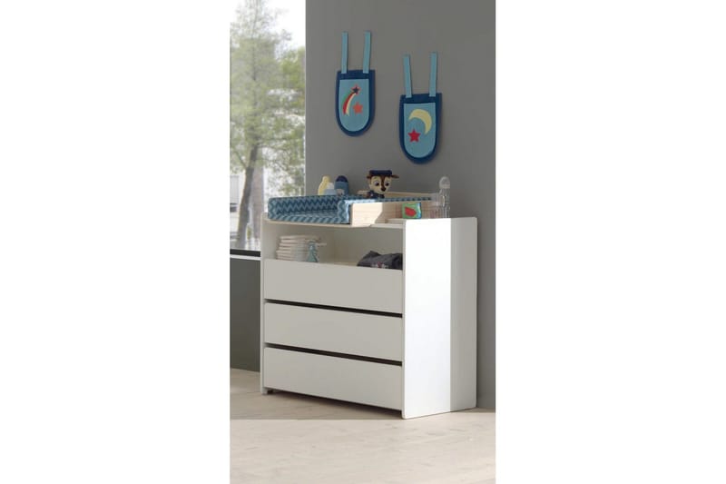 Baby Bed med kommode, stellebord, garderobe, bokhylle Kiddy 3 dører - 3 dører - Møbler - Senger - Sengetilbehør - Oppbevaring til senger