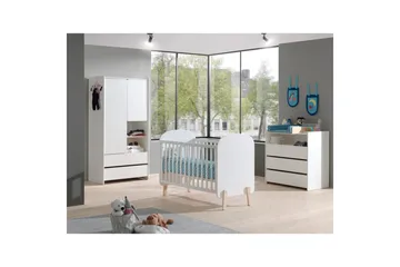 Baby Bed med kommode og garderobe topp Kiddy 2-dører - 2-dører - Møbler - Senger - Sengetilbehør - Oppbevaring til senger