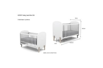 Baby Bed med kommode og garderobe topp Kiddy 2-dører - 2-dører - Møbler - Senger - Sengetilbehør - Oppbevaring til senger