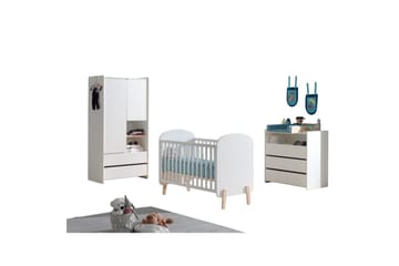 Baby Bed med kommode og garderobe topp Kiddy 2-dører - 2-dører - Møbler - Senger - Sengetilbehør - Oppbevaring til senger