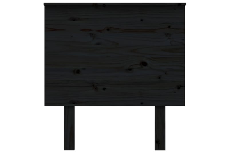 beBasic Sengegavl svart 79x6x82,5 cm heltre furu - Svart - Sengegavl
