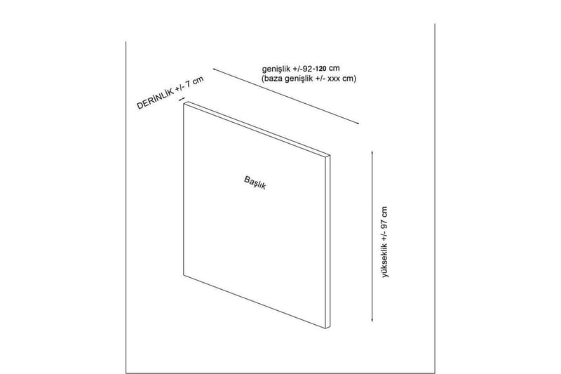 Hodegjerde Sonyi 120 Grå - Grå - Møbler - Senger - Sengetilbehør - Sengegavl