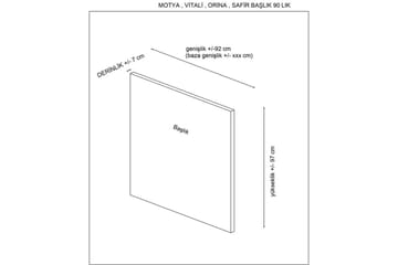 Hodegjerde Sonyi 160 Grå - Grå - Møbler - Senger - Sengetilbehør - Sengegavl