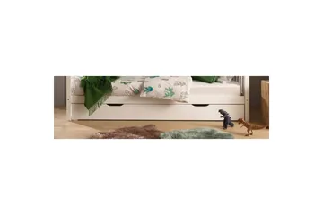 Husseng med skuff Dallas 90x200 cm Hvit, Med gjerde - Hvit, Med gjerde - Møbler - Senger - Sengetilbehør - Oppbevaring til senger
