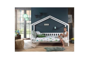 Husseng med skuff Dallas 90x200 cm Hvit, Med gjerde - Hvit, Med gjerde - Møbler - Senger - Sengetilbehør - Oppbevaring til senger