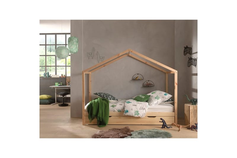 Husseng uten gjerde og skuff Dallas 90x200 cm Naturlig - Naturlig - Møbler - Senger - Sengetilbehør - Oppbevaring til senger