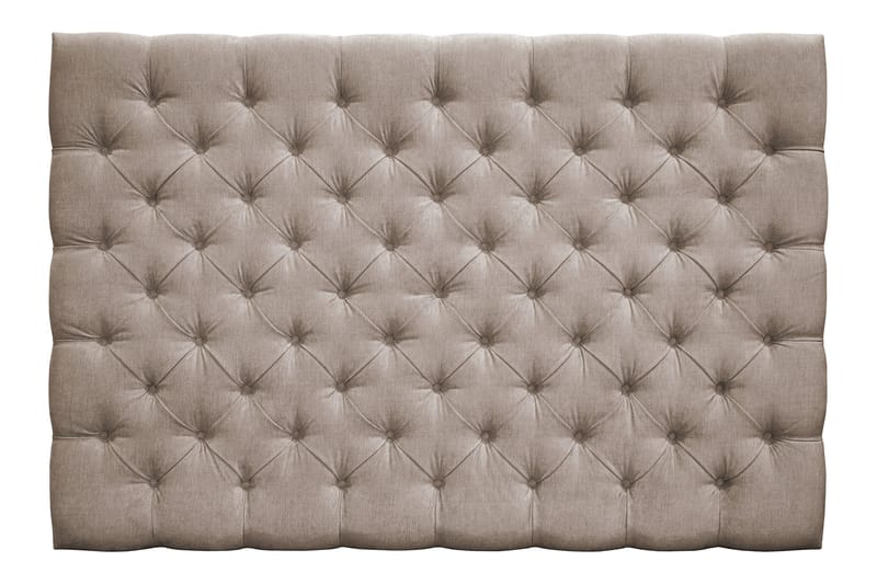 Joluma Stoppet Sengegavl & Hodegavl 180 cm i Stoff med Knapper, Beige