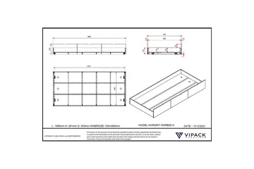 Køyeseng med en skuff Margarit - Møbler - Senger - Sengetilbehør - Oppbevaring til senger
