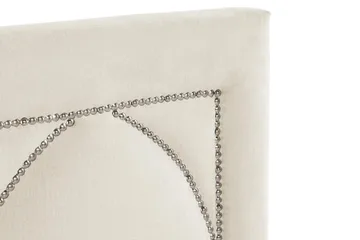 Leva Sengegavl 120cm - Beige/Fløyel - Møbler - Senger - Sengetilbehør - Sengegavl